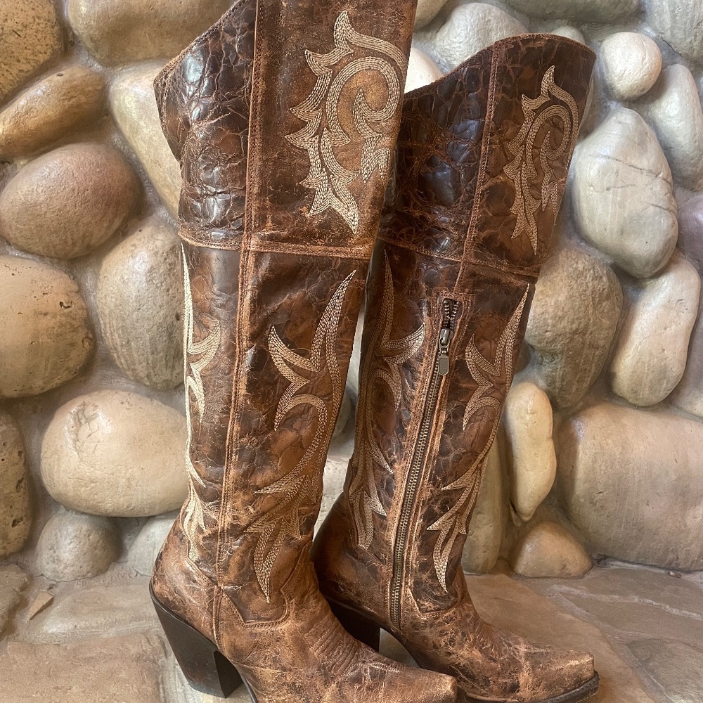 Dan Post Genuine Leather Over the Knee Boots